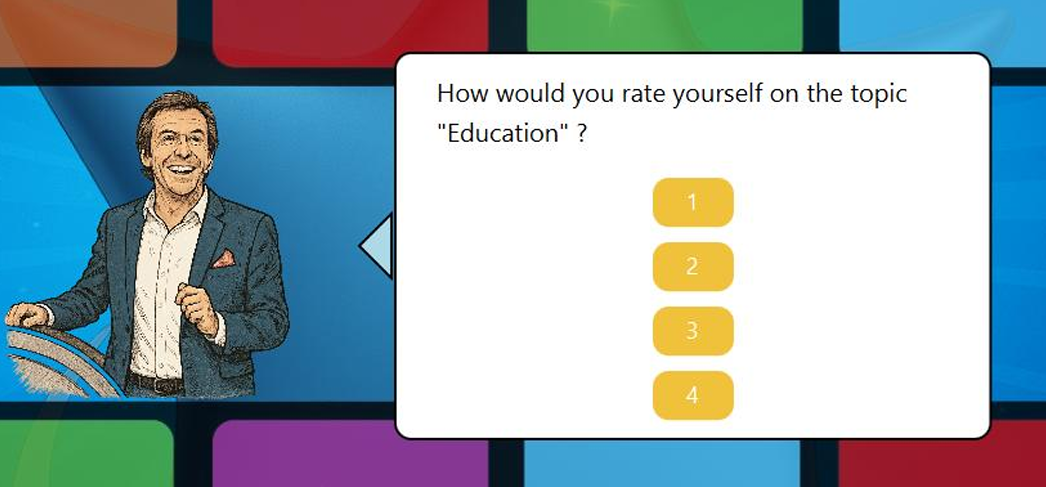 Écran de question dans le jeu TTMC